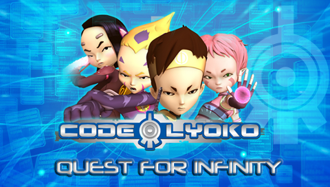 Code Lyoko: Quest for Infinity title screen for PSP